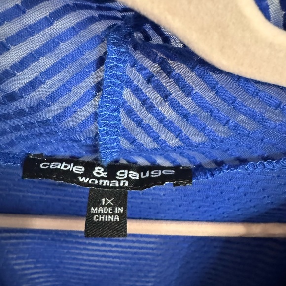 Cable & Gauge Vibrant Blue Cardigan - Picture 4 of 4